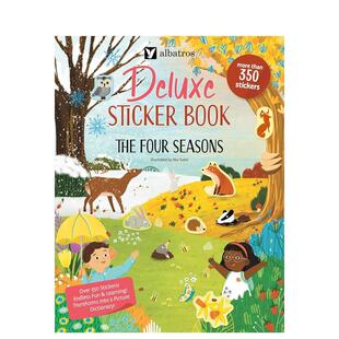 【预售】【场景贴纸书】四季 【Deluxe Sticker Books】The Four Seasons 11个场景 34+张贴纸 原版英文儿童趣味