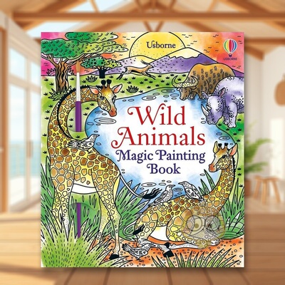 【预售】野生动物涂色书Wild Animals Magic Painting Book英文儿童趣味3-6岁平装Abigail Wheatley进口原版书Usborne children’
