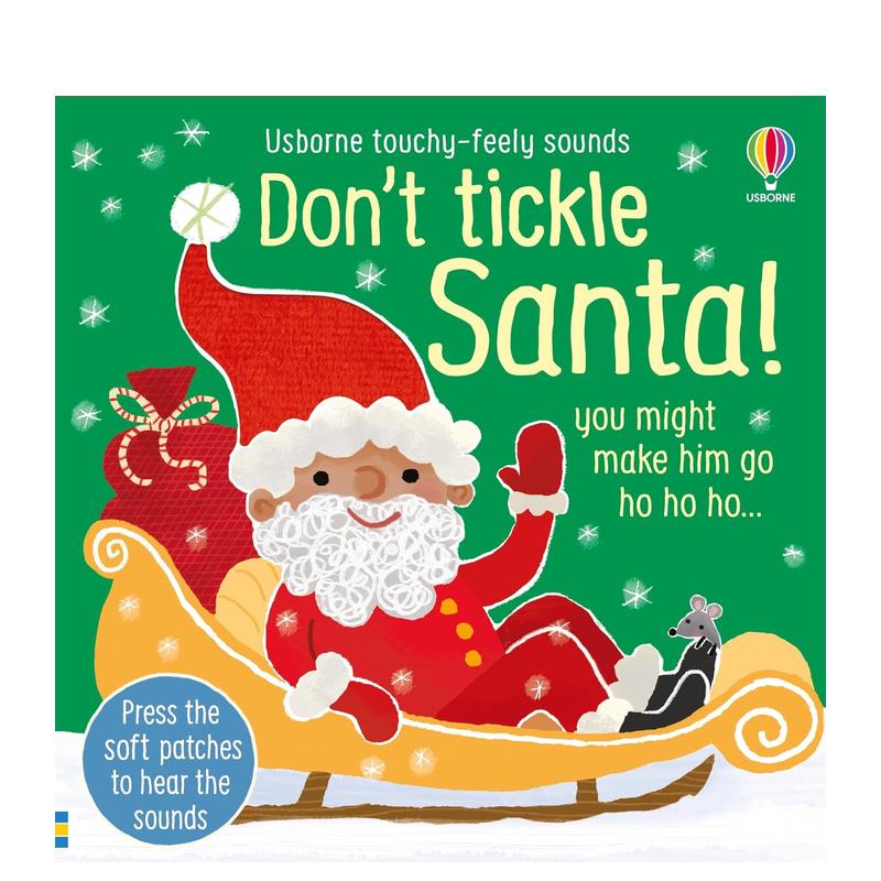 【现货】【触摸发声书】别给圣诞老人挠痒痒！【Touchy-Feely Sound】Don't Tickle Santa!原版英文儿童趣味