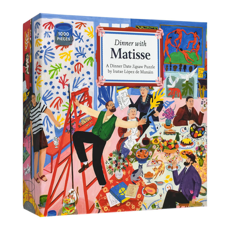 【预售】拼图1000片:与马蒂斯进晚餐【Dinner Date】Dinner with Matisse 益智高难度减压礼品书Thames&Hudson艺术插画创意装饰