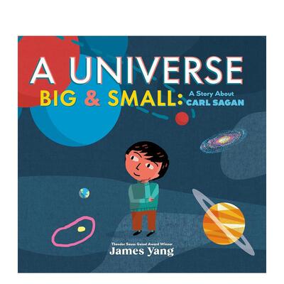 【现货】宇宙之大与小：卡尔·萨根的故事 Universe Big & Small: A Story about Carl Sagan 原版英文儿童绘本进口书籍图书外版正