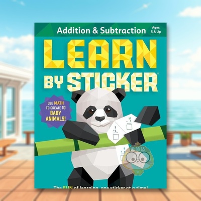 【预售】通过贴纸学习加法和减法Learn by Sticker Addition and Subtraction英文儿童绘本知识百科6-9岁平装进口原版书Workman书