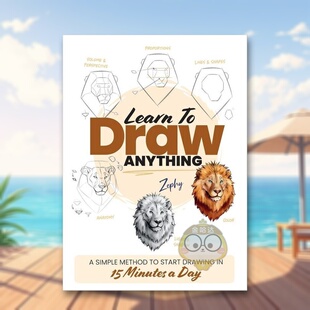 【预售】学习绘画：每天15分钟轻松入门的简单方法 Learn to Draw Anything 原版英文艺术画册画集进口书籍图书外版正版
