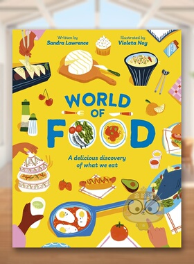 【预售】世界美食World of Food英文儿童绘本交通工具城市人文3-6岁平装Violeta Noy进口原版书Bonnier Books556书籍图书外版正版