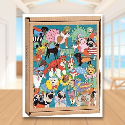 【预售】华服狗狗问候卡Fancy Dress Dogs GreenNotes notecards英文文创卡牌teNeues盒装teNeues进口原版书书籍图书外版正版