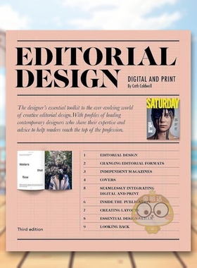【预售】编辑设计（第三版）数字与印刷英文平面设计印刷版式色彩设计Cath Caldwell进口原版书平装14岁以上Editorial Design Th书