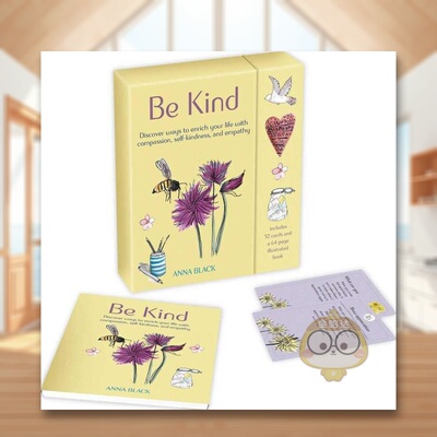 【现货】保持有爱52张卡牌和指导手册Be Kind英文文创卡牌Black平装Ryland Peters&Small进口原版书0650374书籍图书外版正版