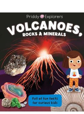 【现货】【普里迪探索者】火山、岩石与矿物 Priddy Explorers: Volcanoes， Rocks and Minerals 原版英文儿童绘本进口书籍图书外