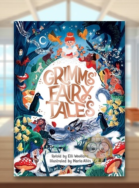 【预售】格林童话埃利-沃拉德重述玛尔塔-阿尔特斯绘制插图英文儿童绘本插画师进口原版图书硬装3-6岁Grimms' Fairy Tales, Reto书