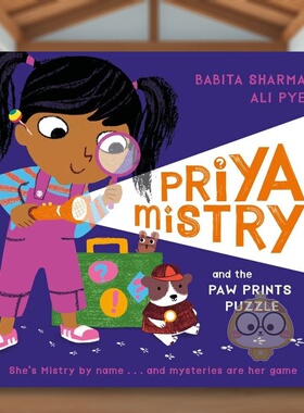 【现货】普里亚米斯特和爪印拼图英文儿童绘本虚构类进口原版书精装6岁9岁Priya Mistry and the Paw Prints Puzzle Babita Shar书