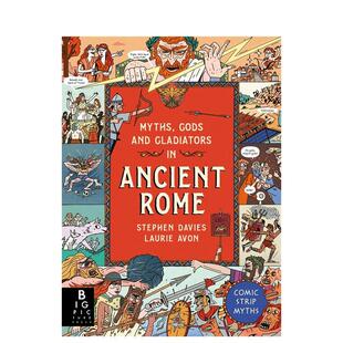 Strip 正版 漫画神话：古罗马 英文儿童绘本进口书籍图书外版 原版 Myths Comic 传说与角斗士 神祇 预售