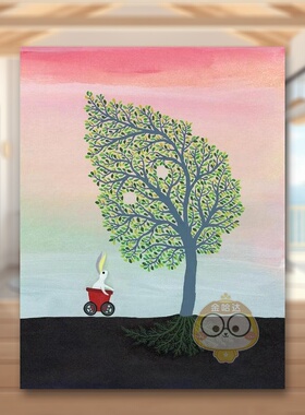 【预售】【2023NYT/NYPL十佳绘本】兔子和树 无字 Bunny & Tree英文儿童本插画师 进口原版Balint Zsako E.E. Cummings and Mati书