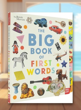 【预售】大英博物馆单词大书British Museum The Big Book of First Words英文儿童绘本知识百科3-6岁纸板书Nosy Crow进口原版书N