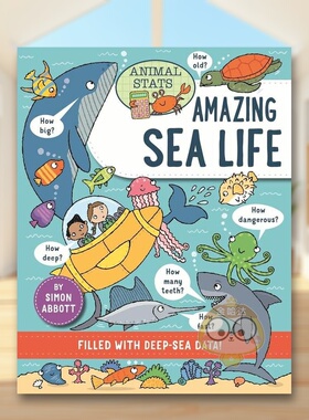 【预售】动物数据百科：海洋生物篇 Animal Stats: Sea Life 原版英文儿童绘本进口书籍图书外版正版