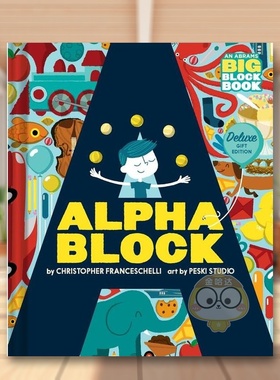 【预售】字母书（大开本礼品版）英文儿童绘本IP系列 Christopher Franceschelli进口原版书纸板书3岁-6岁【Block】Alphablock D书