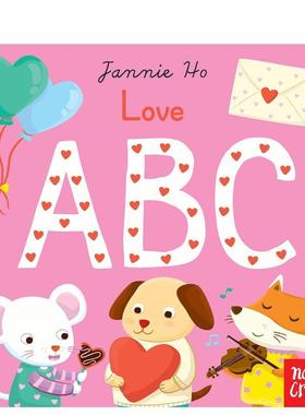 【预售】爱的字母书 【Jannie Ho's ABC】Love ABC 原版英文儿童语言/概念启蒙进口书籍图书外版正版