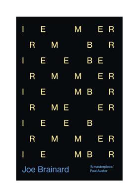 【现货】我记得 美国艺术家&诗人Joe Brainard自传  原版英文文学散文 简短性文字捕捉日常细节和瞬间 经典之作