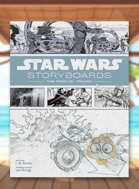 【预售】星球大战故事板:前传三部曲 Star Wars Storyboards: The Prequel Trilogy 原版英文生活进口书籍图书外版正版