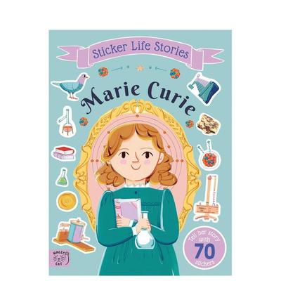 【现货】【励志贴纸故事】玛丽·居里：永不放弃 【Sticker Life Stories】Marie Curie 原版英文儿童趣味
