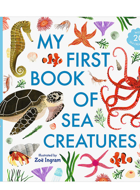 【现货】我的第一本海洋生物书My First Book of Sea Creatures 3-6岁儿童大自然百科启蒙读物绘本 Zoe Ingram动物绘画 英文原版