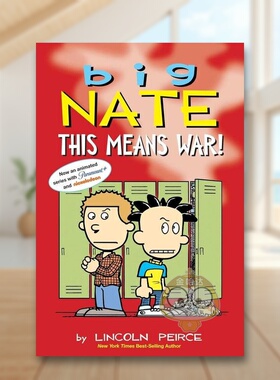 【预售】【BigNate】捣蛋王大内特这意味着战争卷30Big Nate This Means War!英文儿童漫画9-12岁平装进口原版书Lincoln Peirce书