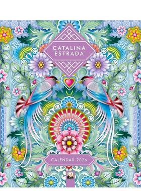 【预售】Catalina Estrada插画 2026年挂历（艺术日历） Catalina Estrada Wall Calendar 2026 (Art Calendar) 原版日历