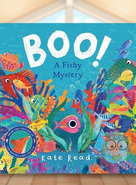 【现货】嘭一个关于鱼的神秘故事Boo A Fishy Mystery英文儿童绘本虚构类3-6岁精装Read  Kate进口原版书Two Hoots49534书籍图书外