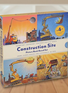 【现货】晚安工地故事绘本礼盒套装（一套4册） Construction Site Picture Book Boxed Set 原版英文儿童绘本进口书籍图书外版正