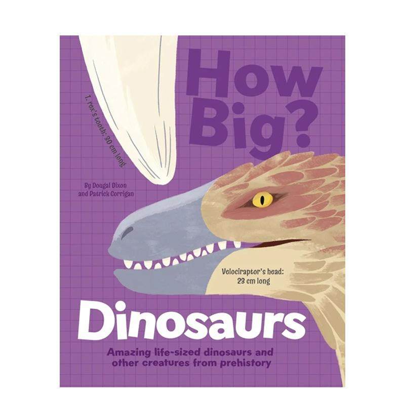 【预售】有多大？恐龙：史前真实尺寸恐龙与其他生物 How Big? Dinosaurs  原版英文儿童绘本进口书籍图书外版正版,书籍/杂志/报纸,儿童读物原版书,淘宝优惠券,粉丝福利购,淘宝优惠卷