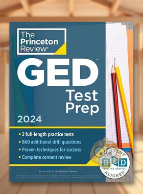 【预售】普林斯顿评论 2024 年备考GED英文生活综合进口原版外版书平装Princeton Review GED Test Prep, 2024 Princeton Review书