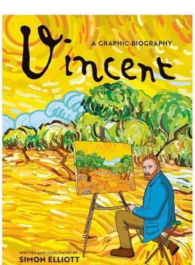 【现货】漫画 梵高：图像小说 【BioGraphics】Vincent 英文漫画书原版进口图书美漫书籍 Simon Elliott