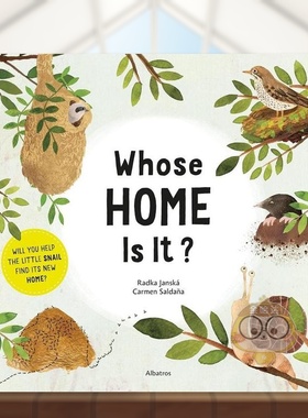 【现货】这是谁的家？英文儿童绘本动物生态环保进口原版书纸板书Whose Home Is It? Radka Piro Albatros Media书籍图书外版正版