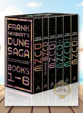【预售】弗兰克赫伯特沙丘六部曲1-6套盒Frank Herbert's Dune Saga 6-Book Boxed Set英文文学小说平装进口原版书Frank Herbert书