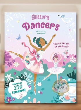【预售】闪亮舞者贴纸书 Glittery Dancers: Sticker Book 原版英文儿童趣味进口书籍图书外版正版