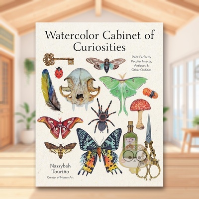 【现货】奇珍异宝：完美描绘奇异昆虫、古董及其他奇异之物的水彩画 Watercolor Cabinet of Curiosities 原版英文艺术画册画集