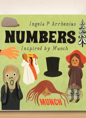 【现货】蒙克灵感：数字  概念启蒙美育绘本英文儿童艺术启蒙进口原版书纸板书【Inspired by Edvard Munch】Numbers Ingela P Ar