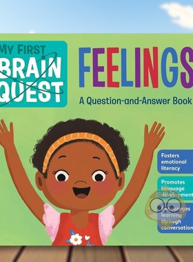 【预售】【初尝智力探索】情感英文儿童语言概念启蒙进口原版图书My First Brain Quest Feelings纸板书Workman PublishingWorkm书