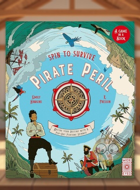 【预售】命运转盘：海盗危局 【Spin to Survive】Pirate Peril 原版英文儿童绘本 附带立体转盘 冒险游戏书