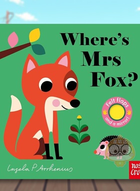 【预售】【毛毡翻翻书】狐狸女士在哪呢？英文儿童趣味进口原版外版书纸板书3-6周岁【Felt Flaps】Where's Mrs Fox?Ingela P Ar书