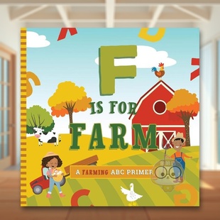 进口原版 正版 6岁纸板书Mireles Ashley Farm英文儿童自然拼读3 F代表农场F for 书Familius4526书籍图书外版 Marie 现货
