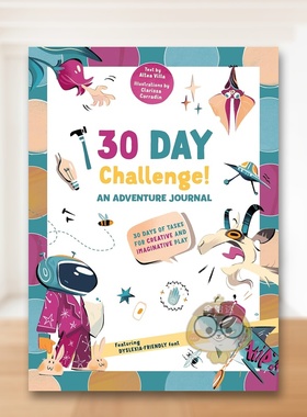 【预售】30天挑战冒险日记：创意想象游戏任务集 30 Days Challenge! An Adventure Journal  原版英文儿童趣味进口书籍图书外版正