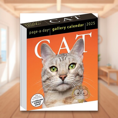 【现货】《一天一页猫画廊日历》2025英文文创日历进口原版14岁以上Cat Page-A-Day? Gallery Calendar 2025A Delightful Galle书