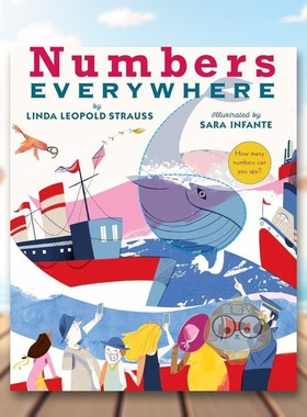 【现货】各处都有的数字Numbers Everywhere英文儿童绘本知识百科3-6岁精装Infante;Sara进口原版书Doubleday823443215书籍图书外