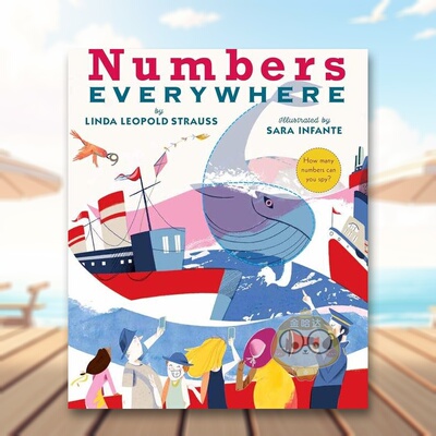 【现货】各处都有的数字Numbers Everywhere英文儿童绘本知识百科3-6岁精装Infante;Sara进口原版书Doubleday823443215书籍图书外