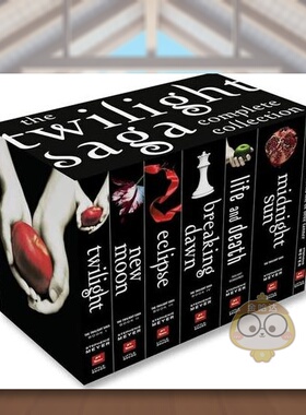 【预售】暮光之城传奇完整合集英文青少年读物进口原版外版书盒装3-6周岁The Twilight Saga Complete CollectionSTEPHENIE MEYE书