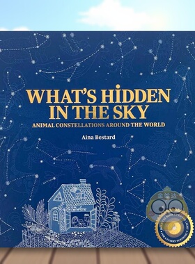 【现货】【西班牙插画师Aina Bestard】夜空中隐藏着什么互动式可透光设计What’s Hidden in the Sky英文儿童绘本插画师3-6岁精装