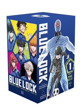 【预售】漫画 蓝色监狱第一季套装合集#1-6(赠限定双面海报) Blue Lock Season 1 Part 1 Manga Box Set 英文漫画书原版进口图书