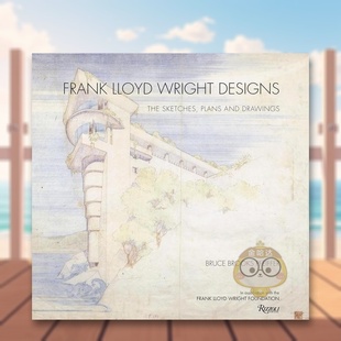 【预售】弗兰克·劳埃德·赖特的设计：草图， 计划和图纸 Frank Lloyd Wright Designs 原版英文建筑设计进口书籍图书外版正版