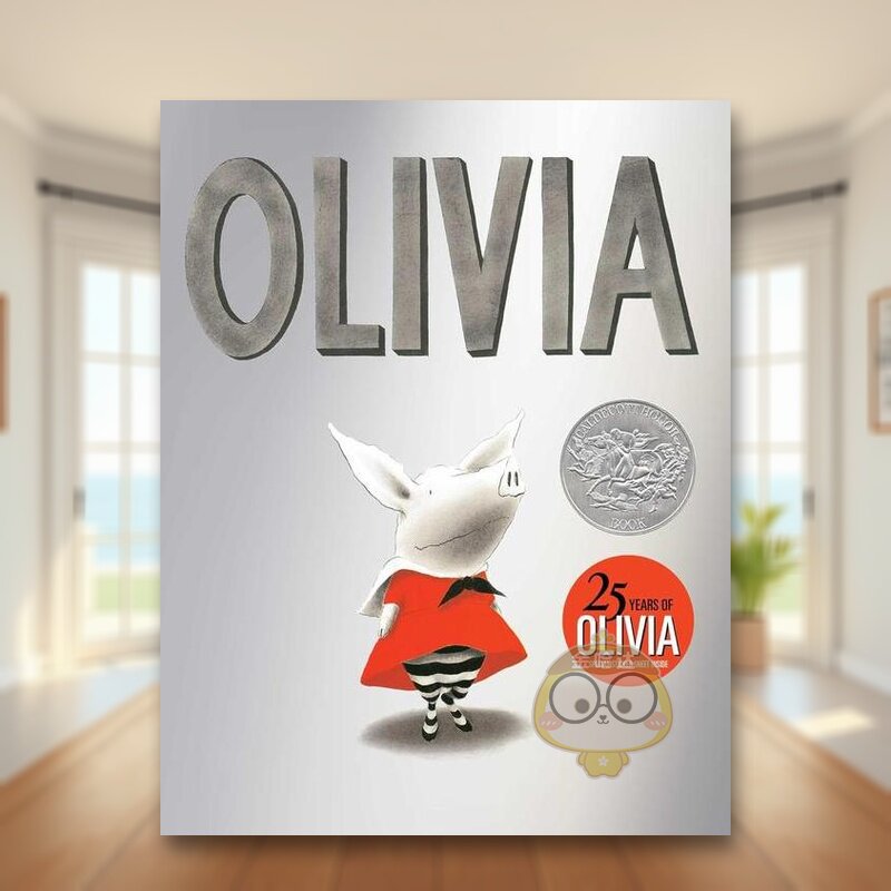 【现货】【凯迪克奖】小猪奥莉维亚 25周年纪念版 Olivia (25th Anniversary Edition) 原版英文儿童绘本 随书附赠趣味贴纸进口书