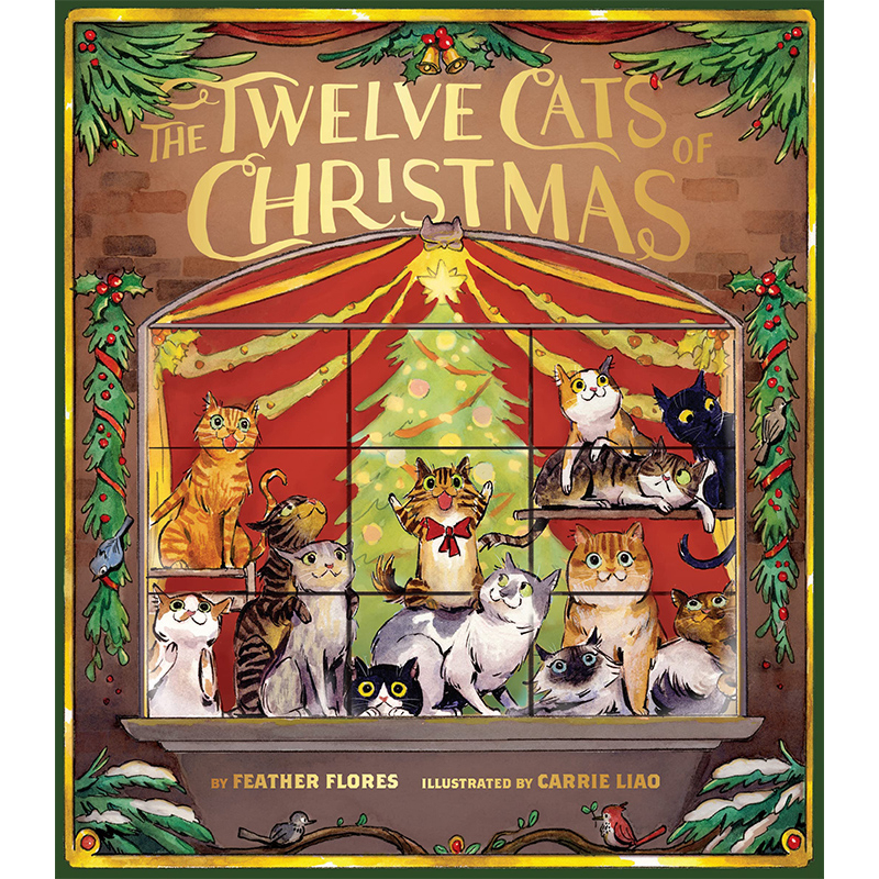 【现货】The Twelve Cats of Christmas，圣诞节的十二只猫英文原版图书籍进口正版 Sergio Cariello儿童绘本-节日庆典